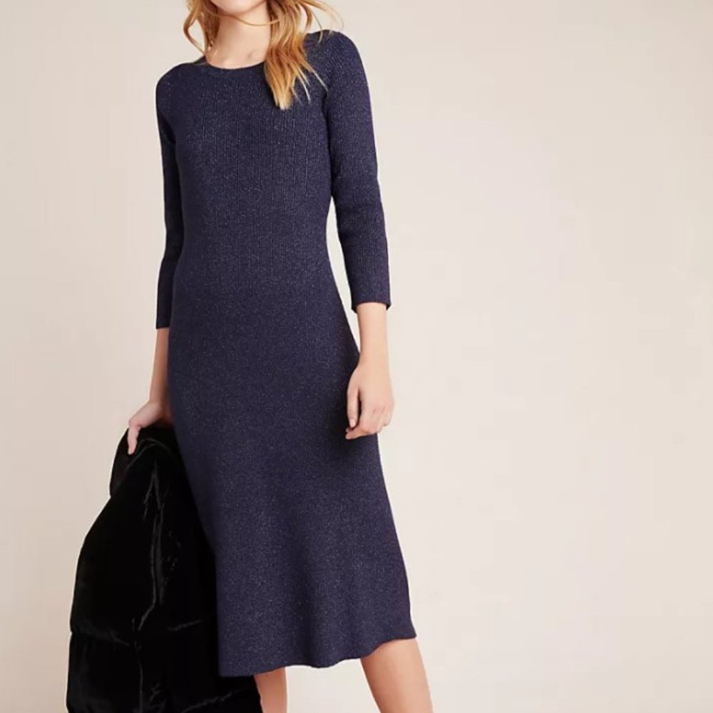 Selena Shimmer Sweater Dress EUC